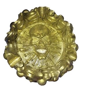 Gold Skull Ashtray